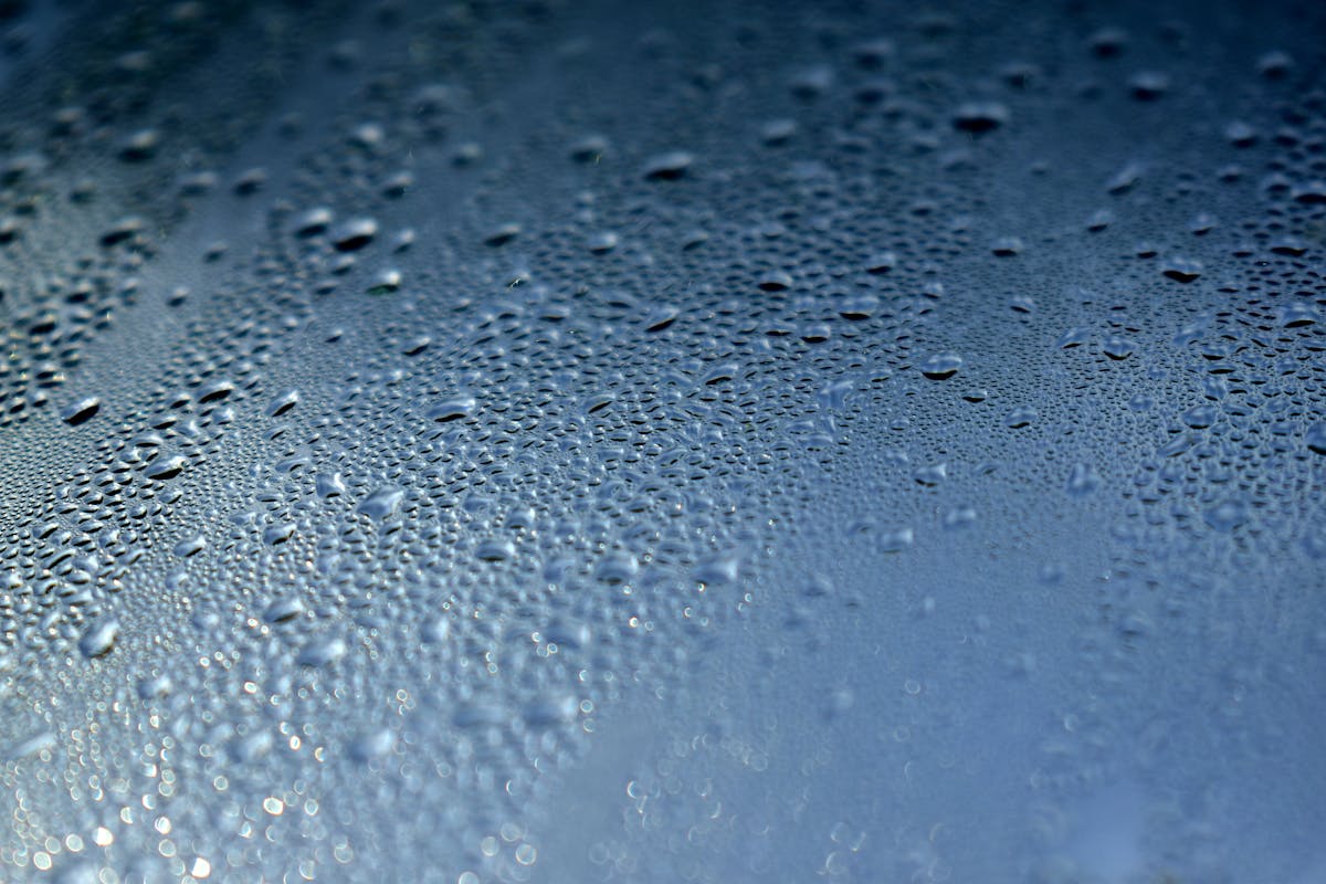 Clean glass surface detail